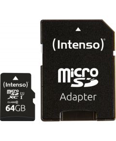 Intenso UHS-I Performance 64 GB microSDXC, memory card (black, UHS-I U1, Class 10)