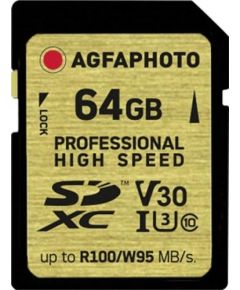 AgfaPhoto SDHC 64 GB Class 10 UHS-I/U3 V30 (10606)