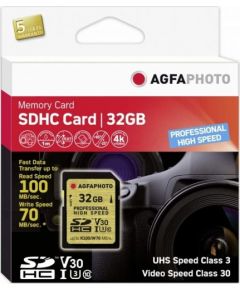 AgfaPhoto SDHC UHS I 32GB Professional High Speed