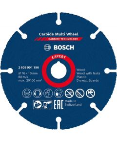 Bosch EXPERT Carbide MultiWheel cutting disc, O 76mm (for mini angle grinders)