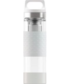 SIGG Glass Thermos Hot & Cold Glass Midnight, 0,4L - white