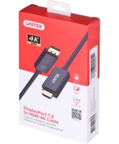 UNITEK CABLE ADAPTER DP 1.2 - HDMI, 4K 60HZ, 1,9M