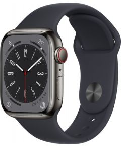 Apple Watch Series 8 Cell Smartwatch (midnight, 41mm, Stainless Steel) MNJJ3FD/A