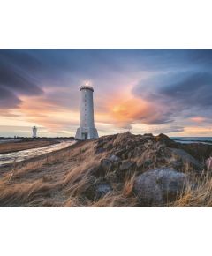 Ravensburger jigsaw puzzle: Magical atmosphere above the lighthouse of Akranes, Iceland (1500 pieces)