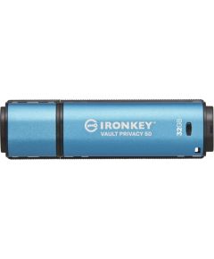 Kingston Technology IronKey Vault Privacy 50 USB flash drive 32 GB USB Type-A 3.2 Gen 1 (3.1 Gen 1) Blue