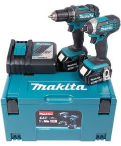 Instrumentu komplekts Makita DLX2127MJ (DDF482 + DTD152); 18 V; 2x4,0 Ah akum.