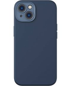 Baseus Liquid Silica Case and Tempered Glass set for iPhone 14 Plus (blue)