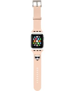 Karl Lagerfeld Choupette Head siksniņa pulkstenim Apple Watch 38mm | 40mm | 41mm rozā