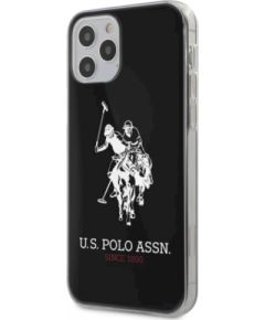 3MK U.S. Polo USHCP12MTPUHRBK Big Horse Cover Aizsargapvalks Apple iPhone 12 / 12 Pro Melns