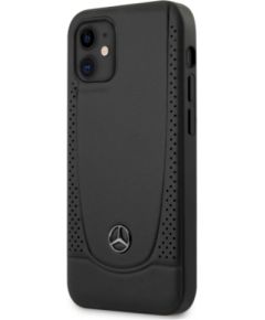 3MK Mercedes MEHCP12SARMBK Leather Urban Cover Чехол для Apple iPhone 12 Mini Черный