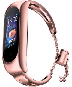 Fusion Metal Bracelet siksniņa pulkstenim Xiaomi Mi Band 3 / 4 / 5 / 6 rozā zeltaina