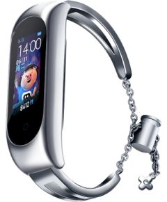 Fusion Metal Bracelet ремешок для часов Xiaomi Mi Band 3 / 4 / 5 / 6 серебряный