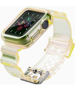 Fusion Light Set silikona siksniņa Apple Watch  42mm / 44mm / 45mm dzeltena