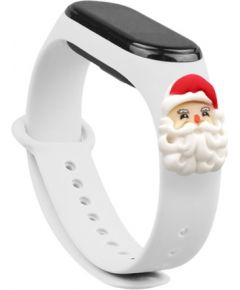 Fusion Xmas Santa Xiaomi Mi Band 5 / Mi Band 6 balts