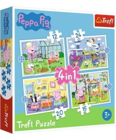 Unknown TREFL PEPPA PIG Pužļu komplekts 4in1 Peppa