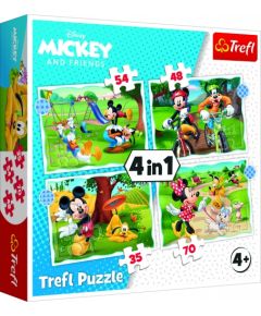 Hasbro TREFL DISNEY Pužļu komplekts 4in1 Mikijs