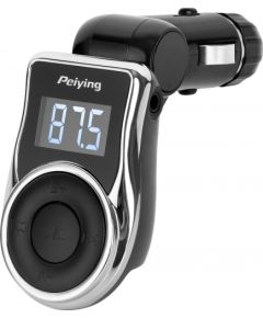 Peiying FM raidītājs 1 x USB 12 / 24V / microSD / melns