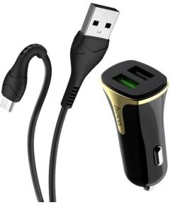 Hoco Z31 Автомобильное зарядное устройство + Micro USB кабель 2xUSB QC3.0 18W