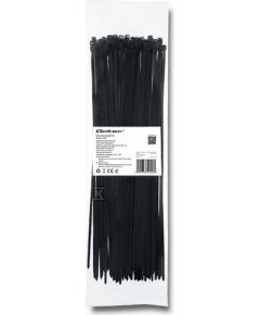 QOLTEC 52200 Zippers 3.6 300 100pcs nylon UV Black