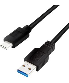 LOGILINK - USB 3.2 Gen1x1 cable, USB-A male to USB-C male, black, 3m