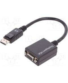 DIGITUS adapter cable displayPort VGA HD15 0.15m AWG28 2x shielded