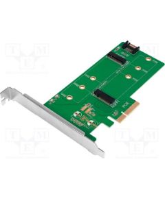 LOGILINK PC0083 Dual M.2 PCIe adapter for SATA and PCIe SATA SSD
