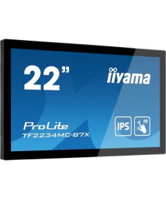 IIYAMA TF2234MC-B7X 21.5inch IPS 1920x1080 10 Point Touch Anti-Fingerprint 1000:1 305cd/m2 8ms HDMI DP VGA USB Touch Interface