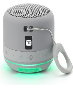 TECHLY Wireless Portable Speaker with Speakerphone and LED Lights Gray