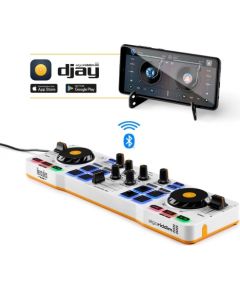 Hercules DJControl Control MIX Bluetooth Pour Smartphone et tablettes ( Andoid e 2 channels Black, White, Yellow