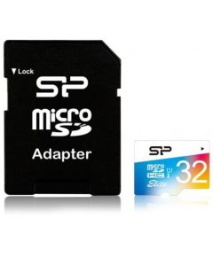 Silicon Power atmiņas karte microSDHC 32GB Superior UHS-I U1 + adapteris