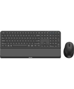 Philips 6000 series SPT6607B/00 keyboard Mouse included RF Wireless + Bluetooth US English Black