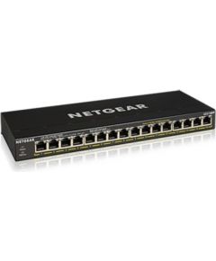 NETGEAR GS316PP Unmanaged Gigabit Ethernet (10/100/1000) Power over Ethernet (PoE) Black