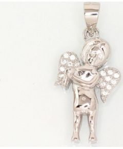 Sudraba kulons #2301737(PRh-Gr)_CZ, Sudrabs 925°, rodijs (pārklājums), Cirkoni, 2.2 gr. Sieviešu