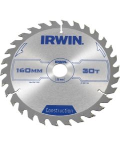 Griešanas disks kokam Irwin; 160x2,5x20,0 mm; Z30