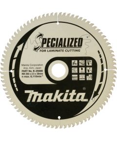 Griešanas disks laminātam Makita; 250x2,5x30,0 mm; Z84; 5°