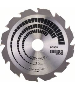 Griešanas disks kokam Bosch CONSTRUCT WOOD; 190x2,6x30,0 mm; Z12; 12°