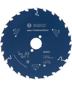 Griešanas disks kokam Bosch Expert for Construct Wood; 165x2x20,0 mm; Z24; 18°