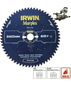 Griešanas disks kokam Irwin Marples; 254x2,5x30,0 mm; Z60