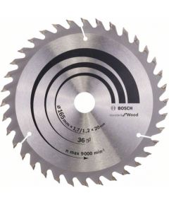 Griešanas disks kokam Bosch; 165x1,7x20,0 mm; Z36; 15°