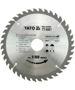 Griešanas disks kokam Yato YT-6061; 184x3,2x30 mm; Z40