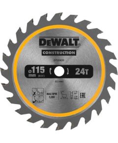 Griešanas disks kokam DeWalt DT20420-QZ; 115 mm; Z24