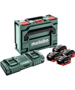 Piederumu komplekts Metabo 685135000; 18 V; 4x8 Ah + lādētājs ASC 145 Duo