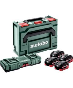 Piederumu komplekts Metabo 685143000; 18 V; 4x10 Ah + lādētājs ASC 145 Duo