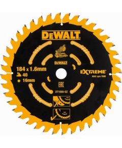 Griešanas disks kokam DeWalt DT1668-QW; 185x1,6x16,0 mm; Z40; 20°