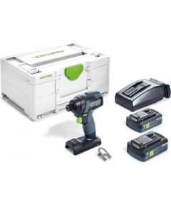 Akumulatora triecienskrūvgriezis Festool TID 18 HPC 4,0 I-Plus; 18 V; 2x4,0 Ah akum.