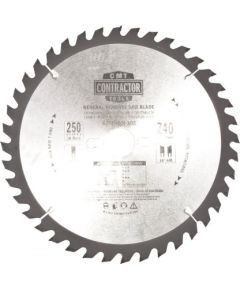 Griešanas disks kokam CMT Contractor; 250x2,6x30; Z40; 10°