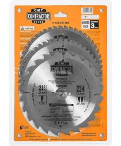 Griešanas disks kokam CMT Contractor; 216x2.4x30; Z24/Z48/Z48; 15°; 3 gab.