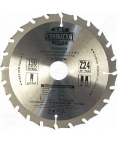 Griešanas disks kokam CMT Contractor; 190x2.2x30; Z24; 20°