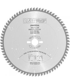Griešanas disks kokam CMT 294; 305x3,2x30; Z72; -5°