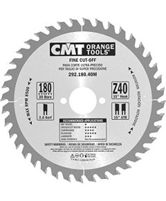 Griešanas disks kokam CMT 292; 180x2,6x30; Z40; 15°